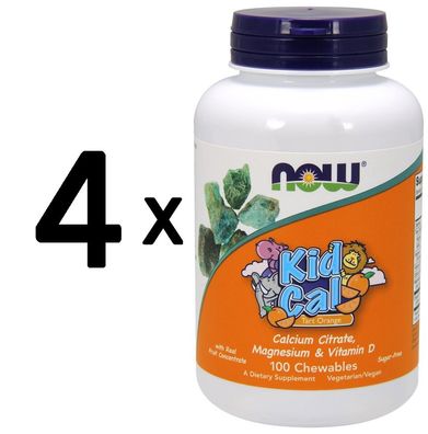 4 x Kid Cal - 100 chewables tablets