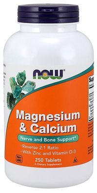 Magnesium & Calcium with Zinc and Vitamin D3 - 250 tablets