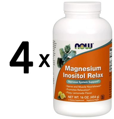 4 x Magnesium Inositol Relax Powder - 454g