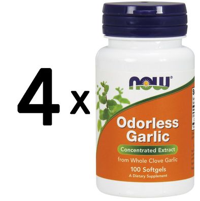 4 x Odorless Garlic - 100 softgels