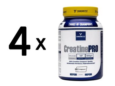 4 x CreatinePRO Creapure, Unflavoured - 500g