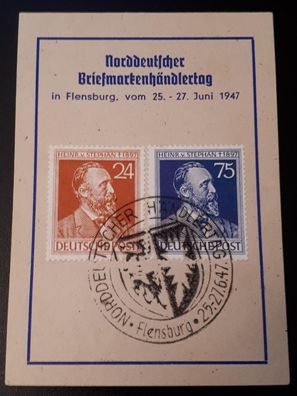 Norddeutscher Briefmarkenhändlertag in Flensburg 1947