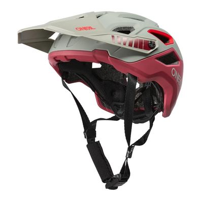 O'NEAL Bike Helm Pike Solid Gray/Burgundy - Größe: L/XL (58-61cm)