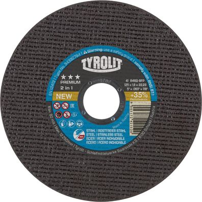 Tyrolit Trennscheibe gerade Premium* * * 125x1.0mm 2in1 superdünn