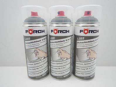 3x 4in1 RAL 7043 Verkehrsgrau B GRAU Dickschichtlack LACK SPRAY Spraydose 400ML