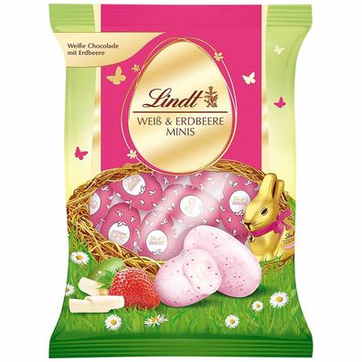 Lindt Weiß & Erdbeere Mini-Eier 100g