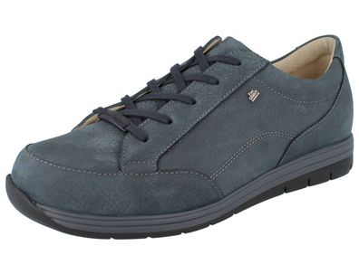 FINN Comfort Osorno Herren Halbschuhe Schnürschuhe blau baltic Nubukleder