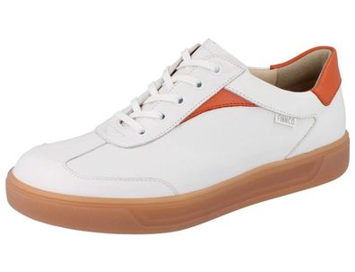 FINN Comfort FINNCO Interlagos Damen Sneaker weiss mandarine Glattleder