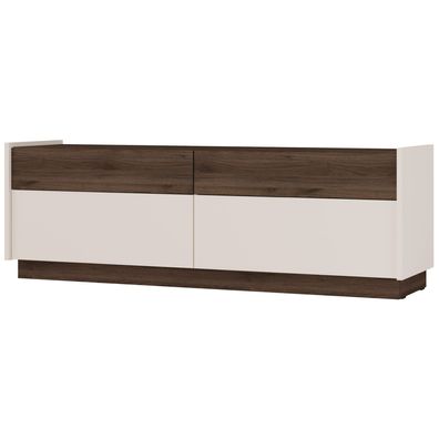 Selsey Kobbe - TV-Schrank mit 4 Schubladen, Beige / Nussbaum, 149 cm