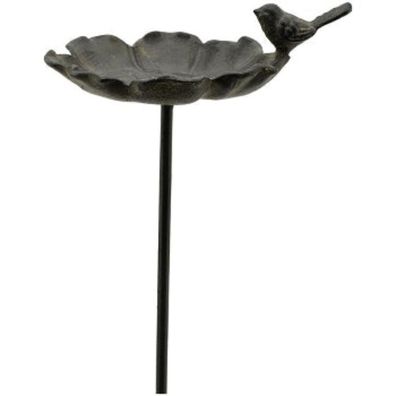 Vogeltränke Futterplatz Metall ArtFerro Ø16cm H106cm 1Vogel Gartenstecker Vogelbad