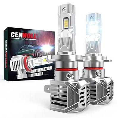 Cenmoll H7 LED-Scheinwerferlampe, 120 W, 24000 lm, 6000 K, Kaltweiß, 600 % Helligkeit