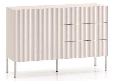 Selsey Derriva - Sideboard mit Schubladen, hellbeige, 113 cm