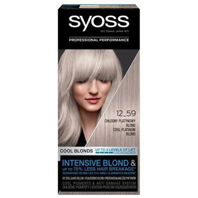 Syoss Kühler Blondierer für Haar, 12 59 Platinblond