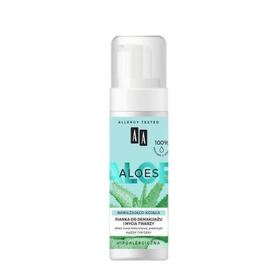 AA Aloe Vera 100% Gesichtsschaum - Feuchtigkeitsspendend & Beruhigend, 150ml