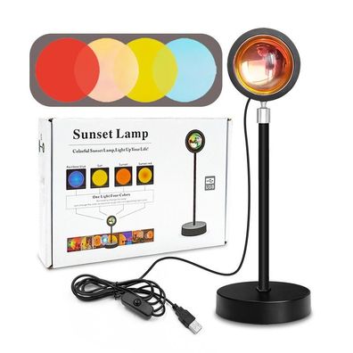 RGB Mini Tisch Regenbogen USB LED Sonnen untergang Rote Lampe Sonnen projektion Sonne