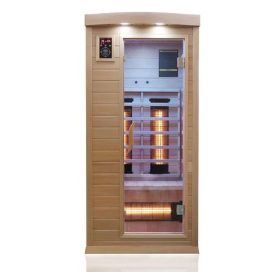 Dewello Infrarotkabine Wärmekabine Sauna Pierson 90x90 Dual-Therm Vollspektrum