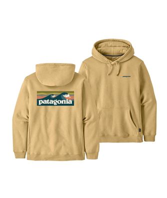 Patagonia Hoodie Boardshort Logo Uprisal beeswax tan