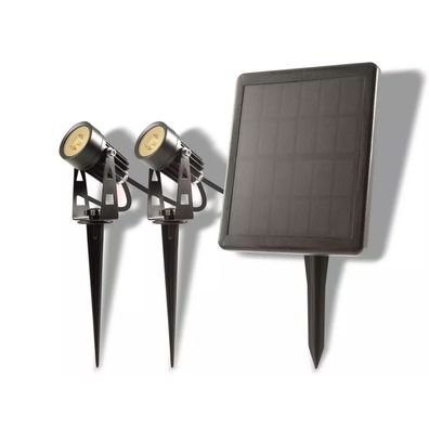 technik@all Simon LED Solarstrahler, IP65, 3000K, 5W, 70lm pro Leuchte