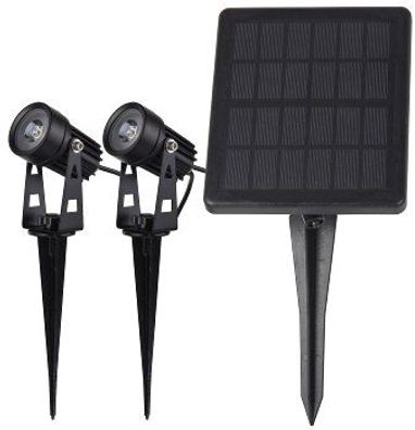 ChiliTec LED Solarstrahler 2er Set, Warmweiß, IP65