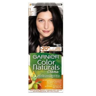 Garnier Color Naturals Intensiv-Schwarz, Permanent Haarfärbung, 1 Packung