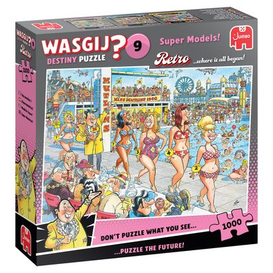 Jumbo Spiele 1110100503 Wasgij Destiny Retro 9 Supermodels! 1000 Teile Puzzle