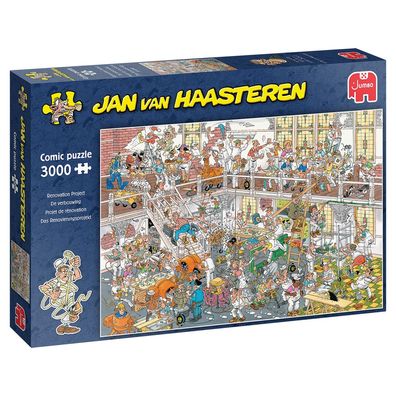 Jumbo Spiele 1110100524 Jan van Haasteren Renovierungsprojekt - 3000 Teile Puzzle