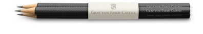 Graf von Faber-Castell 3 banderolierte Bleistifte Guilloche, Schwarz