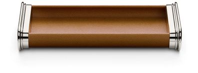 Ablageschale Epsom mit Lederummantelung, Cognac von Graf von Faber-Castell