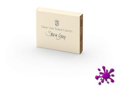 Graf von Faber Castell Tintenpatronen 6 Stück - Stone Grey