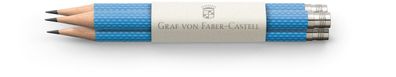 Graf von Faber-Castell 3 Taschenbleistifte (kurz mit Gewinde), Gulf Blue