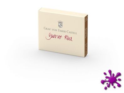 Graf von Faber Castell Tintenpatronen 6 Stück - Garnet Red