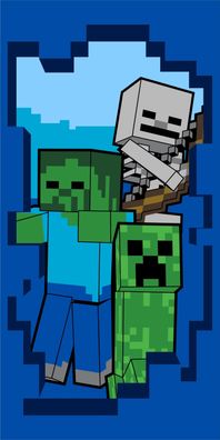 Minecraft Zombie Creeper Handtuch Strand Badetuch 70x140cm