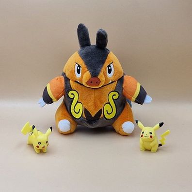 Pokemon Ferkokel Kuscheltier - 15 cm Plüschtier Pignite