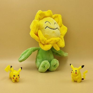 Pokemon Sonnflora Kuscheltier - 13 cm Plüschtier Sunflora