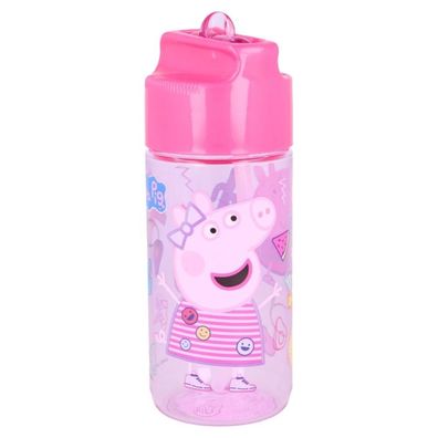 Peppa Pig Plastik Flasche 430 ml Trinkflasche Peppa Wutz Sportflasche