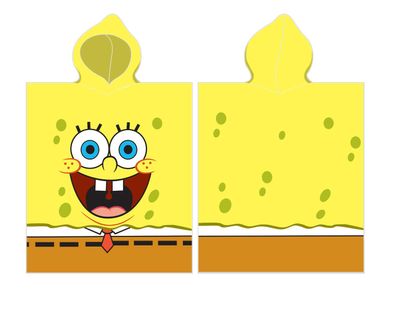 Spongebob Kinder weicher Poncho kuschelig 50 x 110 cm Kuscheldecke