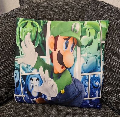 Super Mario Kissenbezug: Luigi - 45cm x 45cm