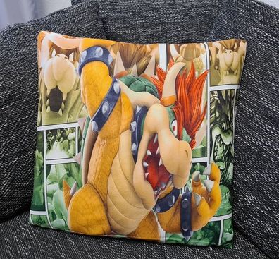 Super Mario Kissenbezug: Bowser - 45cm x 45cm