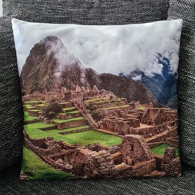 Kissenbezug Machu Picchu - Inka Stadt Ruinen - 45cm x 45cm