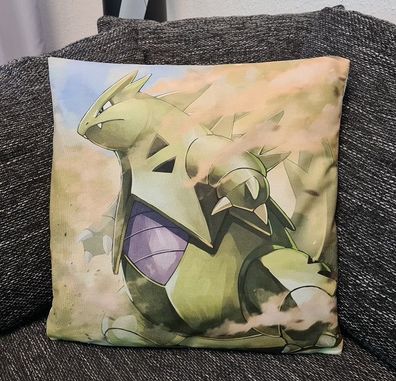 Pokemon Kissenbezug Despotar / Tyranitar 45cm x 45cm