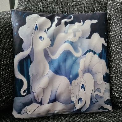 Pokemon Kissenbezug Alola Vulpix & Vulnona / Ninetales 45cm x 45cm