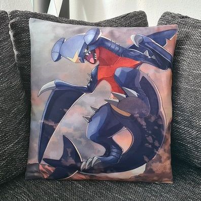 Pokemon Kissenbezug Knakrack / Garchomp 45cm x 45cm