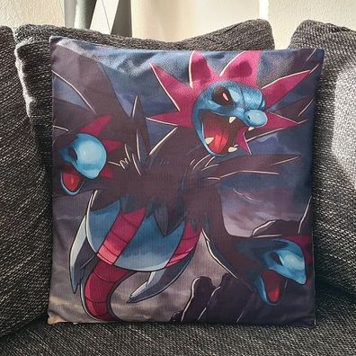 Pokemon Kissenbezug Trikephalo / Hydreigon 45cm x 45cm