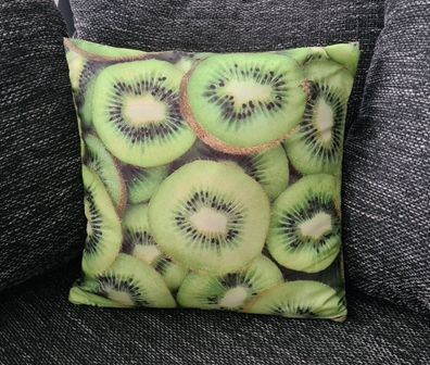 Natur/Frucht Kissenbezug: Kiwi - 40cm x 40cm