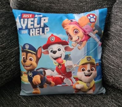 Paw Patrol Kissenbezug für Kinder: Helfer auf vier Pfoten - 40cm x 40cm