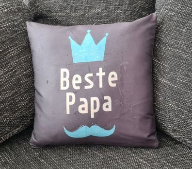 Vatertag Kissenbezug: "Beste Papa" - 40cm x 40cm