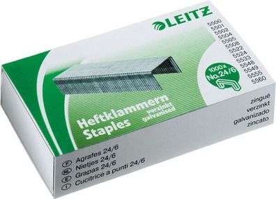 100 Pck. = 100.000 Esselte LEITZ Heftklammern 24/6 5570-00-00 30Bl. Klammern NEU