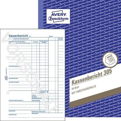Avery Zweckform 303 Ausgabebeleg A6 quer gelb 50 Blatt mikroperforiert NEU