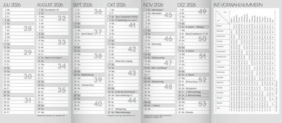 Brunnen Kalender Jahresübersicht lose 2026 10-70010006