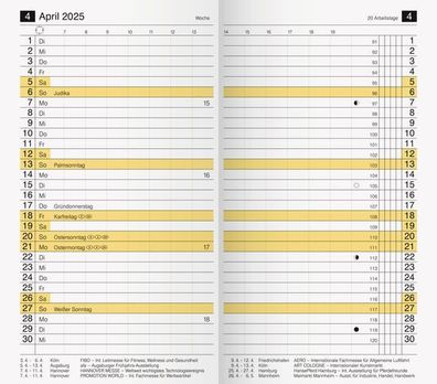 rido Kalender 2025 Ersatzkalender M-planer 70-46830005